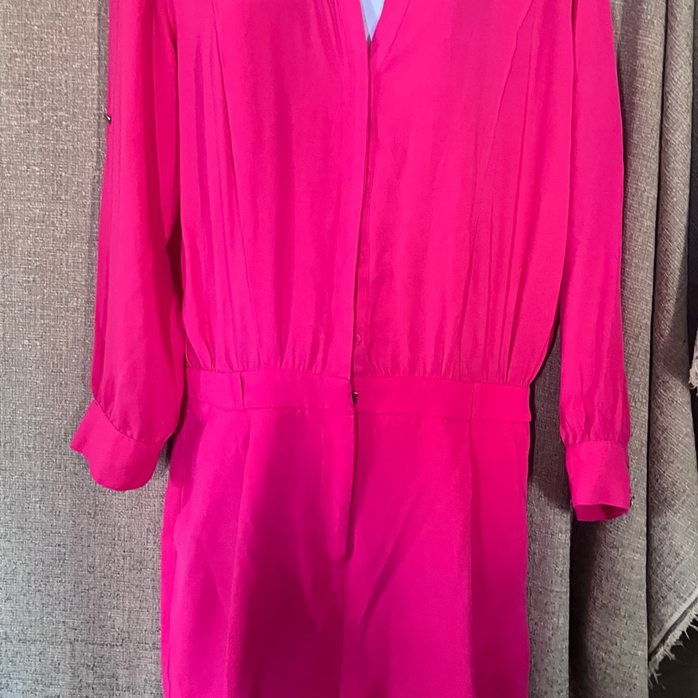 Vibrant Pink Long Sleeve Romper